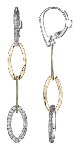 Sterling Silver/YGP Dangle Earrings