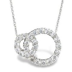 14-Karat White Gold Diamond Necklace