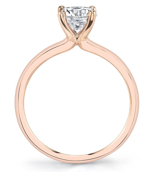 Round Solitaire Engagement Ring 14 kt Rose Gold
