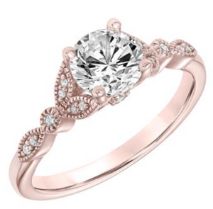 Madison - Rose Gold Semi Diamond Ring
