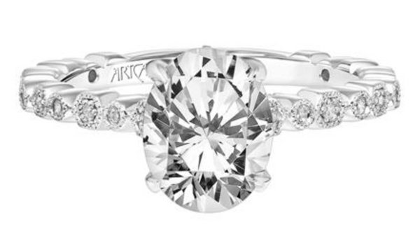 Louisa - Diamond Oval Shape Engagement Ring