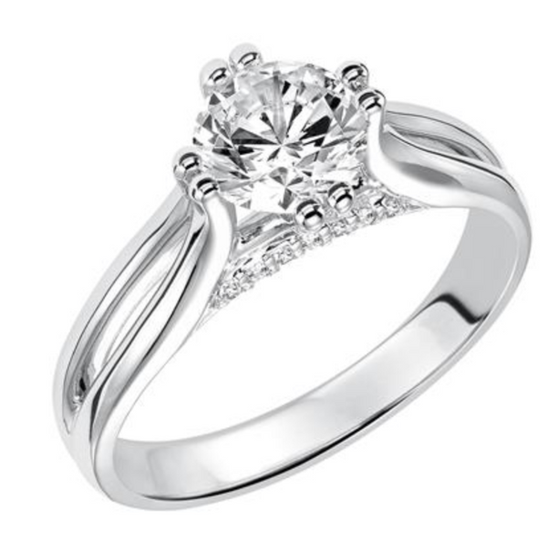 Hallie - White Gold 8 Prong Solitaire Engagement Ring