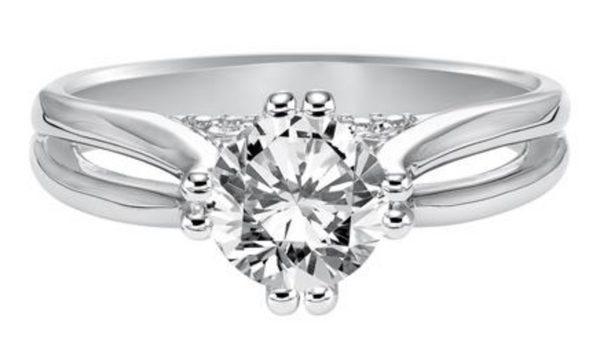 Hallie - White Gold 8 Prong Solitaire Engagement Ring