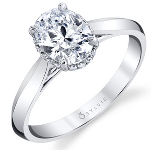 Kristi - Hidden Halo Oval Engagement Ring