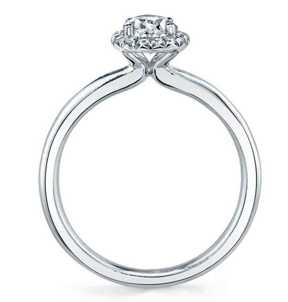 Elsie - Classic Pear Shaped Halo Engagement Ring
