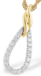 Two-Tone Diamond Loop Necklace